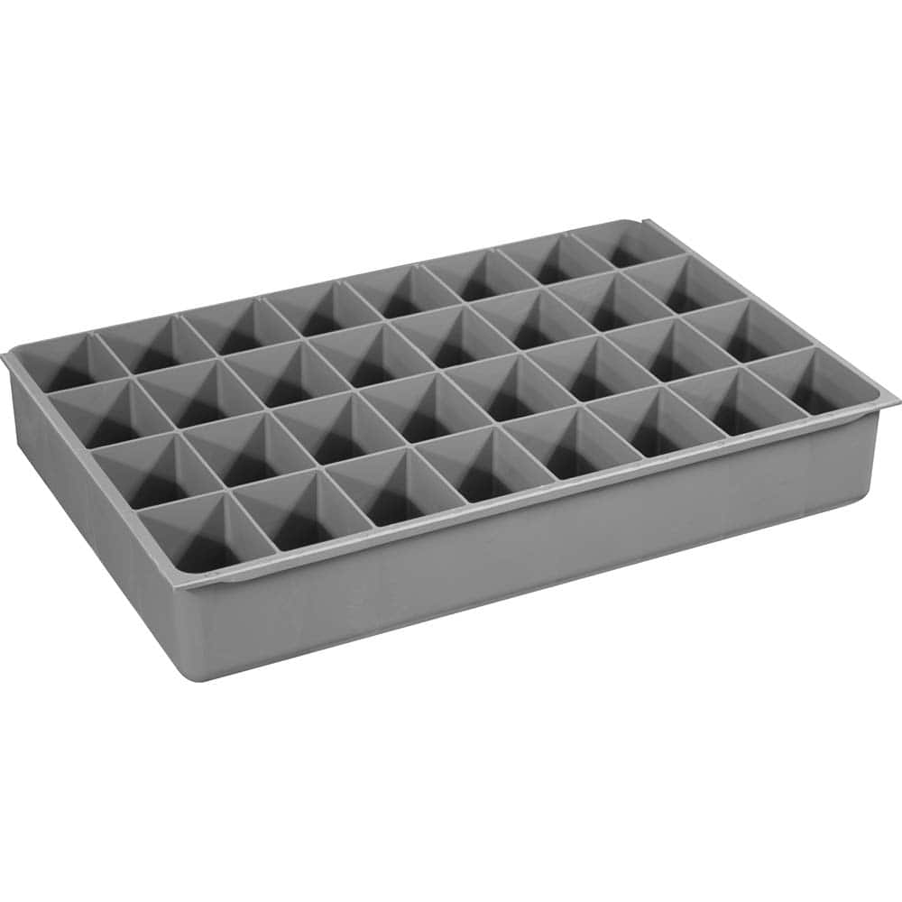 Durham - Small Parts Boxes & Organizers; Type: Compartment Box ; Width (Inch): 11-15/16 ; Depth (Inch): 18-1/16 ; Height (Inch): 2.96875 ; Number of Compartments: 32 - Exact Tooling