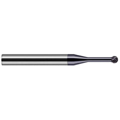 Harvey Tool - 1/32" Cut Diam, 1/8" Shank Diam, Solid Carbide Double Cut Sphere Burr - Exact Tooling