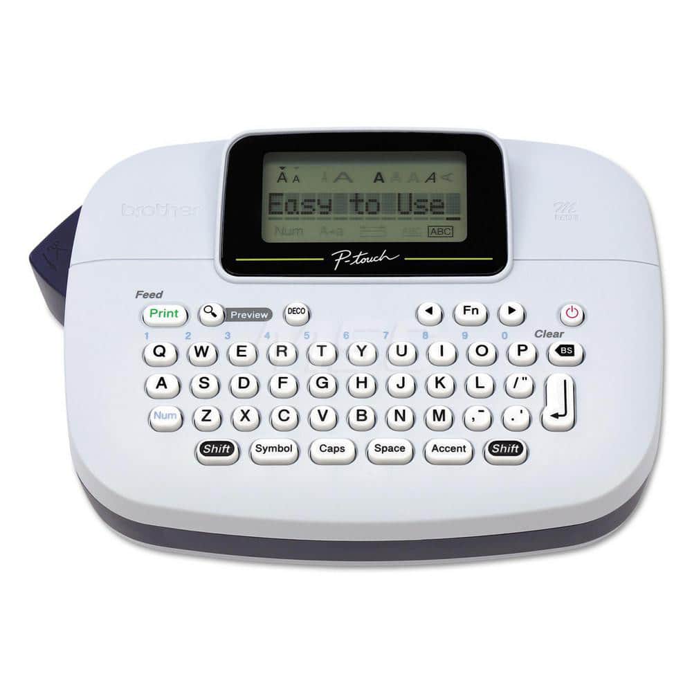 Brother - Electronic Label Makers; Type: Handheld Handy Label Maker ; Accessories: 12 mm starter tape ; Power Source: (4) AAA Batteries (Sold Separately) ; Resolution: 230 ; Additional Information: Brand: Brother; Product Line: P-Touch?; Compatible Tape - Exact Tooling