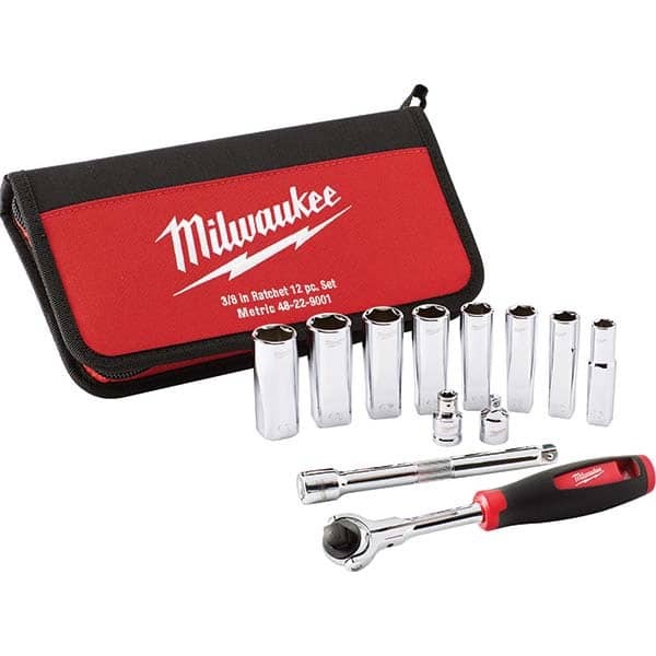 Milwaukee Tool - Socket Sets Measurement Type: Metric Drive Size: 3/8 - Exact Tooling