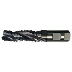 ‎1″ × 3/4″ × 1-1/2″ × 3-3/4″ RHS / RHC HSS-CO 8% (M42) Cobalt Extra Coarse Roughing End Mill-3F SE CC - Bright - Exact Tooling