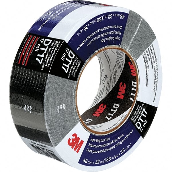 3M - 2" x 54.8m Silver Duct Tape - 8 mil, Rubber Adhesive, Polyethylene Film Backing, Series DT8 - Exact Tooling