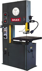 Dake - 26" Throat Capacity, Variable Speed Pulley Vertical Bandsaw - 50 to 415 & 550 to 5,000 SFPM, 3 hp, Three Phase - Exact Tooling