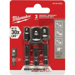 Milwaukee Tool - Power & Impact Screwdriver Bit Sets Point Type: Square Bit Type: Impact Socket Adapter - Exact Tooling