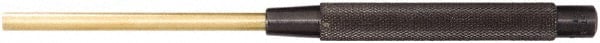 Starrett - 1/4" Pin Punch - 8" OAL, Brass - Exact Tooling