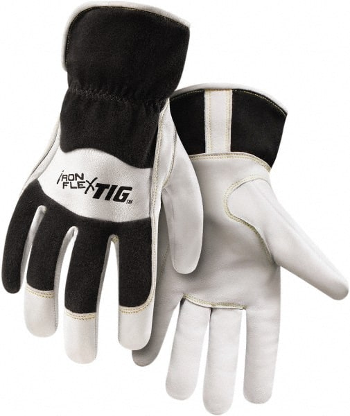 Steiner - Size 2XL Unlined Palm, Fleece Kidskin Welding Glove - Slip-On Cuff, For TIG - Exact Tooling