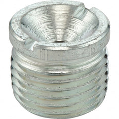 Umeta - Straight Head Angle, 1/8-28 BSPP Steel Flush-Style Grease Fitting - 10mm Hex, 10mm Overall Height, Zinc Plated Finish - Exact Tooling