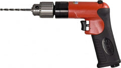 Sioux Tools - 1/4" Reversible Keyed Chuck - Pistol Grip Handle, 1,800 RPM, 12 LPS, 0.5 hp, 90 psi - Exact Tooling
