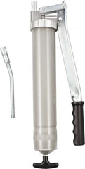 Umeta - Rigid Lever Grease Gun - 16 oz Capacity, 1/8 Thread Outlet, 17 Strokes per oz, Cartridge & Suction Fill - Exact Tooling