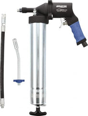 Umeta - Flexible & Rigid Air-Operated Grease Gun - 16 oz Capacity, 1/8 Thread Outlet, Cartridge & Suction Fill - Exact Tooling