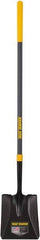 True Temper - 10-3/8" High x 9-3/4" Wide Square Steel Shovel - 47" Long Fiberglass Straight Handle, Turned - Exact Tooling