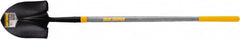 True Temper - 10-5/8" High x 8-7/8" Wide Round Steel Shovel - 45" Long Wood Straight Handle, Turned - Exact Tooling