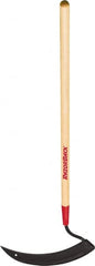 Razor-Back - Handheld Grass Hook - 36" Hardwood Handle, 13" High x 12" Wide Steel Blade, 38" OAL - Exact Tooling