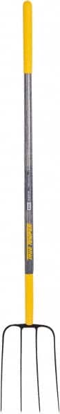 True Temper - Fork with 48" Handle with Grips - 8-1/4" Blade Width, 4 Tines, 12-1/2" Tine Length - Exact Tooling