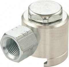 Umeta - 1" Long, 1/8 Thread, Aluminum Grease Gun Button-Head Coupler - NPT (F) Thread - Exact Tooling
