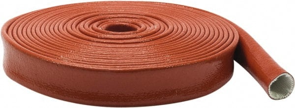 Atlantex - 0.63" ID Red/Orange Knit Firesleeve for Hoses - 50' Long, -65 to 500°F - Exact Tooling