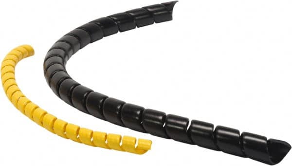 Atlantex - 0.4" ID Black Spiral Guard Wrap for Hoses - 100' Long, -60 to 175°F - Exact Tooling