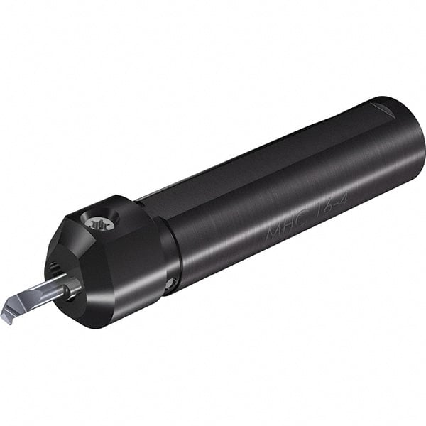 Vargus - Internal Thread, Neutral Cut, 10mm Shank Width x 10mm Shank Height Indexable Threading Toolholder - 65mm OAL, M5, MS5 Insert Compatibility, MHC Toolholder, Series Microscope - Exact Tooling