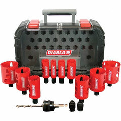 Freud - Hole Saw Kits Minimum Saw Diameter (Inch): 7/8 Maximum Saw Diameter (Inch): 2-9/16 - Exact Tooling