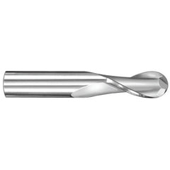 ‎5/16″ Dia. × 5/16″ Shank × 13/16″ DOC × 2-1/2″ OAL, Carbide Diamond, Spiral , 2 Flute, 30° Helix, Ballnose End Mill - Exact Tooling