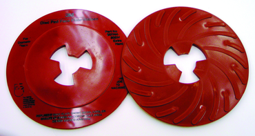 7" - Extra Hard Red - Disc Pad Face Plate Ribbed - Exact Tooling