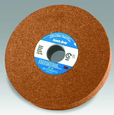 6" - MED Grit - Aluminum Oxide - Cut & Polish Wheel - Exact Tooling