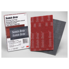 ‎Scotch-Brite PRO Hand Pad 64933 Multi Pack 1 - 6″ × 9″ pad 7447 PRO and 1 - 6″ × 9″ pad 7448 PRO per bag - Exact Tooling