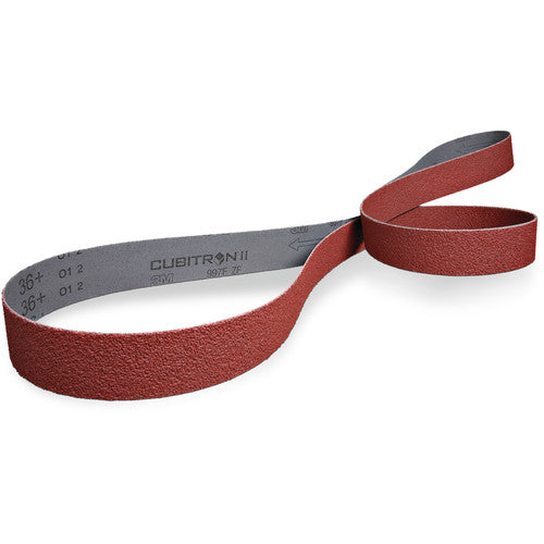 ‎3M Cubitron II Cloth Belt 997F 36+ ZF-weight 2-1/4″ × 132″ Film-lok Single-flex - Exact Tooling