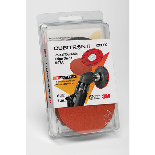 3M Cubitron II Roloc Durable Edge Disc 947A 87185 TR Maroon 3″ Die R300V - Exact Tooling