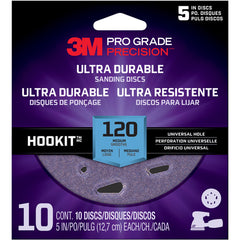 ‎3M Pro Grade Precision Ultra Durable Universal Hole Sanding Disc DUH5120TRI-10I 5″ UH 120 - Exact Tooling