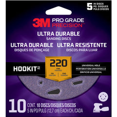 ‎3M Pro Grade Precision Ultra Durable Universal Hole Sanding Disc DUH5220TRI-10I 5″ UH 220 - Exact Tooling