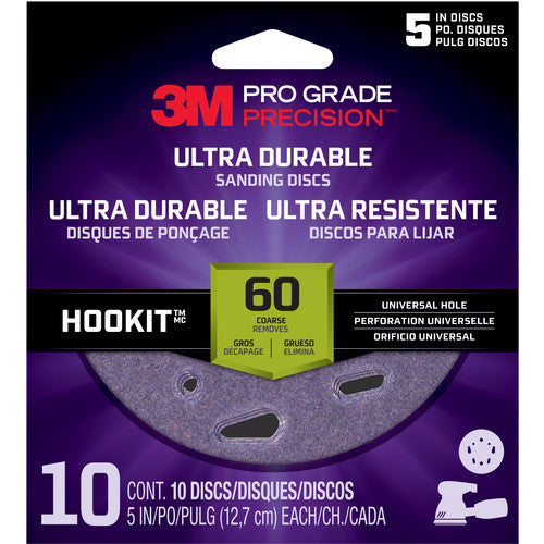 ‎3M Pro Grade Precision Ultra Durable Universal Hole Sanding Disc DUH560TRI-10I 5″ UH 60 - Exact Tooling