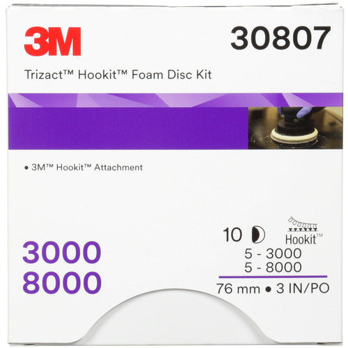 3M Trizact Hookit Foam Disc 30802 Kit 6″ 3000 and 8000 - Exact Tooling
