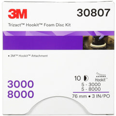 3M Trizact Hookit Foam Disc Kit 30808 6″ 3000 and 8000 - Exact Tooling