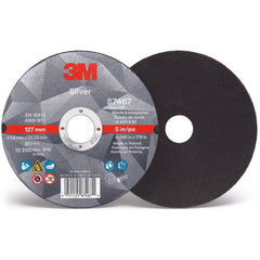 ‎3M Silver Depressed Center Grinding Wheel 87446 T27 Quick Change 5 × 1/4 × 5/8-11 - Exact Tooling