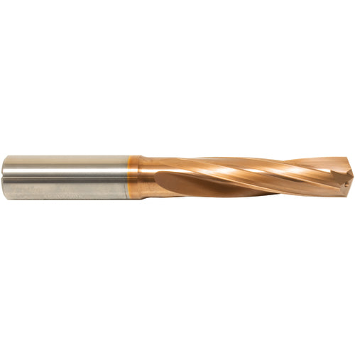 #48 Dia. × 1/8″ Shank × 11/16″ Flute Length × 2″ OAL, 3xD, 135°, ZrCN, 2 Flute, External Coolant, Round Solid Carbide Drill Series/List #NG04