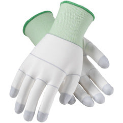 40-C125/M CE Seamless Knit Gloves - CleanTeam Nylon w/PU Coating on Palm and Finger Tips - Exact Tooling