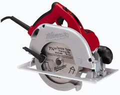 Milwaukee Tool - 15 Amps, 7-1/4" Blade Diam, 5,800 RPM, Electric Circular Saw - 120 Volts, 3.25 hp, 9' Cord Length, 5/8" Arbor Hole, Right Blade - Exact Tooling