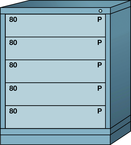 Midrange-Standard Cabinet - 5 Drawers - 30 x 28-1/4 x 37-3/16" - Single Drawer Access - Exact Tooling