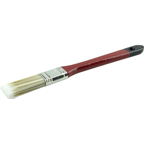 1″ Flat Sash Brush, Poly/Nylon Fill, 2-1/4″ Trim Length, Red Foam Handle - Exact Tooling