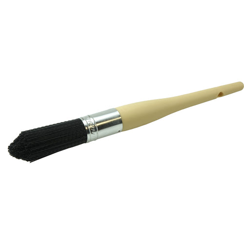 1″ Parts Cleaning Brush, Nylon Fill, 2-3/4″ Trim Length, Plain Foam Round Sash Handle - Exact Tooling