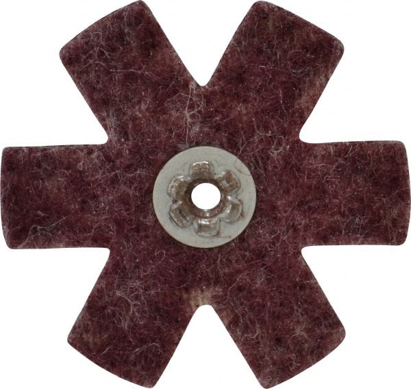 Superior Abrasives - 3" Diam Nonwoven Sanding Star - Medium Grade, Eyelet, 8,000 RPM - Exact Tooling