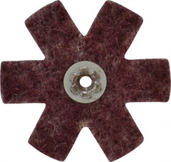 Superior Abrasives - 3" Diam Nonwoven Sanding Star - Medium Grade, Eyelet, 8,000 RPM - Exact Tooling