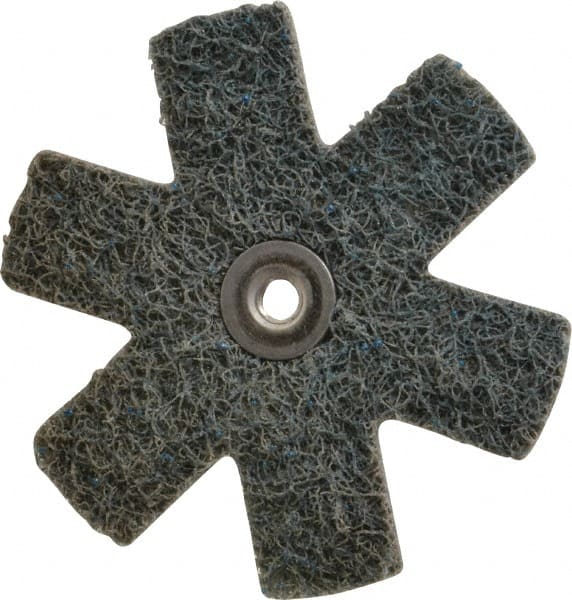 Superior Abrasives - 3" Diam Nonwoven Sanding Star - Very Fine Grade, Eyelet, 8,000 RPM - Exact Tooling