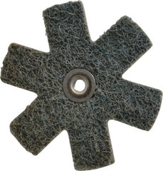 Superior Abrasives - 3" Diam Nonwoven Sanding Star - Very Fine Grade, Eyelet, 8,000 RPM - Exact Tooling