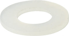 Made in USA - 1/4" Screw, Grade 6/6 Nylon Standard Flat Washer - 6.53mm ID x 1/2" OD, 0.81mm Thick - Exact Tooling