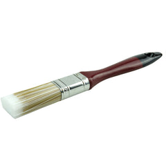 1″ Varnish Brush, Poly/Nylon Fill, 2-1/4″ Trim Length, Red Foam Handle - Exact Tooling