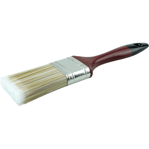 2″ Varnish Brush, Poly/Nylon Fill, 2-3/4″ Trim Length, Red Foam Handle - Exact Tooling