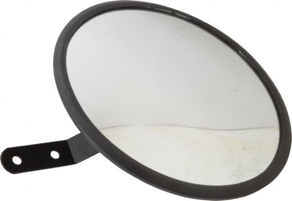 PRO-SAFE - Indoor & Outdoor Round Vehicle/Utility Safety, Traffic & Inspection Mirrors - Glass Lens, 8" Diam - Exact Tooling