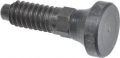 Gibraltar - 1/4-20, 1/2" Thread Length, 0.16" Max Plunger Diam, 0.12 Lb Init to 0.36 Lb Final End Force, Knob Handle Plunger - Delrin Knob, 0.63" Body Length, 1/2" Length Under Head/Shoulder, 0.13" Plunger Projection - Exact Tooling